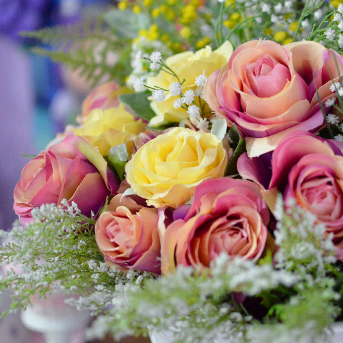 Pink & Yellow Roses | Indelible Bouquet